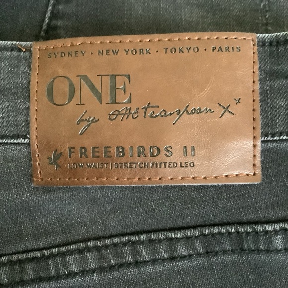 One Teaspoon Side Tie Freebird II Black Paris Jeans 26 - Picture 9 of 9